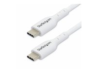StarTech.com 3.3ft (1m) USB-C Charging Cable, Charge & Sync, 60W (3A) PD, USB 2.0 Laptop Charger Cable - White USB C Charging Cord - USB-kabel - USB-C (hann) til USB-C (hann) - USB 2.0 - 3 A - 1 m - halogenfri, passiv, USB Power Delivery (60W), støtte for Power Delivery 2,0 - hvit USB2CC1MNCWHE