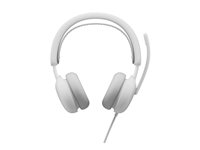 Logitech Zone Wired 2 for Business - Hodesett - on-ear - kablet - aktiv støydemping - elfenbenshvit - Certified for Microsoft Teams 981-001617