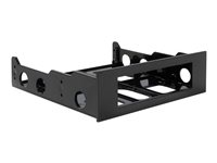 StarTech.com 3.5" to 5.25" Front Bay Adapter - Mount 3.5" HDD in 5.25" Bay - Hard Drive Mounting Bracket w/ Mounting Screws (BRACKETFDBK) - Uttagbar harddiskramme - svart - for P/N: 25SATSAS35HD, 35FCREADBU3, 35SAT225S3R, HSB225S3R, S251BU31REM, SATBP125VP BRACKETFDBK