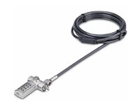 StarTech.com Universal Laptop Lock 6.6ft (2m), Security Cable For Notebook Compatible With Noble Wedge/Nano/K-Slot; Keyless Combination Locking Cable - Anti-Theft Cut-Resistant Steel Cable (UNIVC4D-LAPTOP-LOCK) - Sikkerhetskabellås - svart, sølv - 2 m UNIVC4D-LAPTOP-LOCK