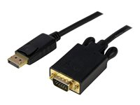 StarTech.com 10 ft DisplayPort to VGA Adapter Cable - DP to VGA Video Converter - Active DisplayPort to VGA Cable for PC 1920x1200 - Black (DP2VGAMM10B) - DisplayPort-kabel - DisplayPort (hann) til HD-15 (VGA) (hann) - 3.05 m - låst - svart DP2VGAMM10B