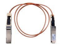 Cisco Active Optical Cable - Direkte 40GBase-koblingskabel - QSFP+ til QSFP+ - 15 m - fiberoptisk - SFF-8436 - aktiv - gjenfabrikert - for Nexus 3064-32T, 3064-T, 3064-X, 93108TC-EX, 93180YC-FX, 9336C-FX2, 9372PX-E QSFP-H40GAOC15M-RF